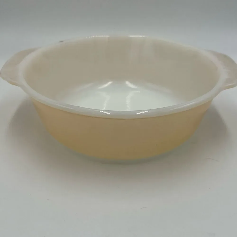 Vintage TM Reg Fire King Casserole Dish Peach Luster 2 qt